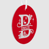 Anfangsbuchstabe B Monogramm Familienname Gruß Ornament (Vorderseite)