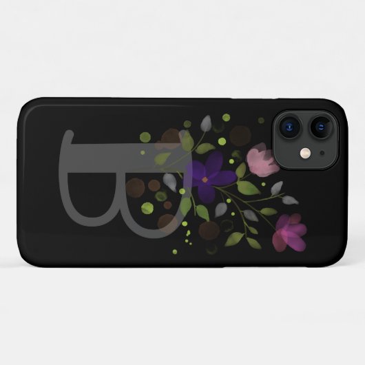 Anfangsbuchstabe B Plus Blumendesign Case-Mate iPhone Hülle (Rückseite (Horizontal))