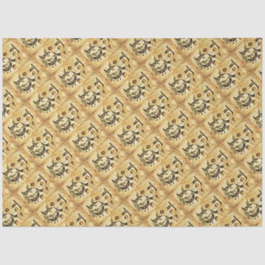 Anfangsbuchstabe B Vintage Zeichnend Meldung für M Seidenpapier (Vorderseite)