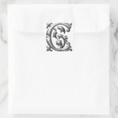 Anfangsbuchstabe C Hauptstadt Sticker in Silber (Tasche)