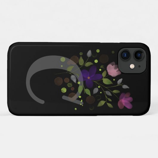 Anfangsbuchstabe C Plus Blumendesign Case-Mate iPhone Hülle (Rückseite (Horizontal))