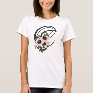 Anfangsbuchstabe C, Vintage Clematis T-Shirt