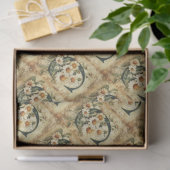 Anfangsbuchstabe C Vintage Zeichnend Tageszeit Seidenpapier (Geschenk)