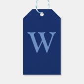 Anfangsbuchstabe Cornflower Blue | Sapphire Blue Geschenkanhänger (Rückseite)