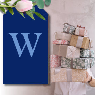 Anfangsbuchstabe Cornflower Blue | Sapphire Blue Geschenkanhänger