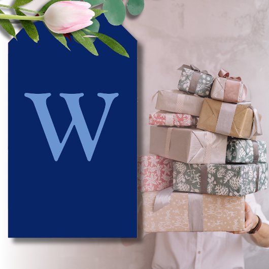 Anfangsbuchstabe Cornflower Blue | Sapphire Blue Geschenkanhänger