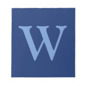 Anfangsbuchstabe Cornflower Blue | Sapphire Blue Notizblock (Vorderseite)