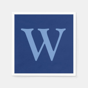 Anfangsbuchstabe Cornflower Blue Sapphire Blue Serviette