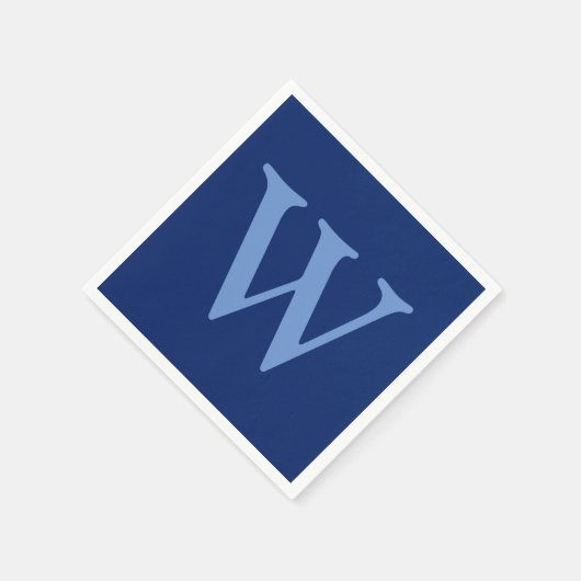 Anfangsbuchstabe Cornflower Blue | Sapphire Blue Serviette (Ecke)