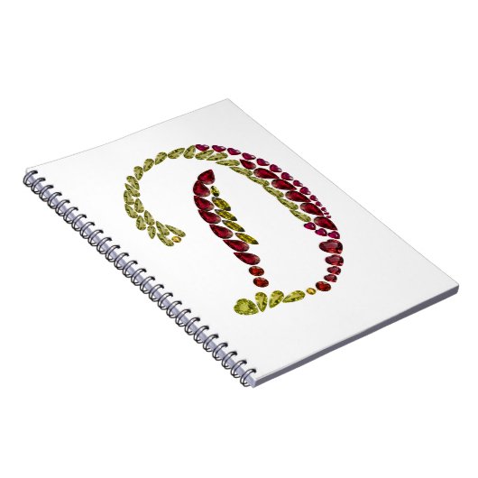 Anfangsbuchstabe D für Edelsteine Notizblock (Rechte Seite)
