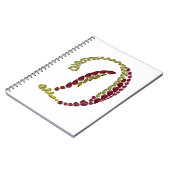 Anfangsbuchstabe D für Edelsteine Notizblock (Linke Seite)