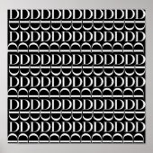 Anfangsbuchstabe D, Hintergrundfarbe auswählen Poster (Vorne)