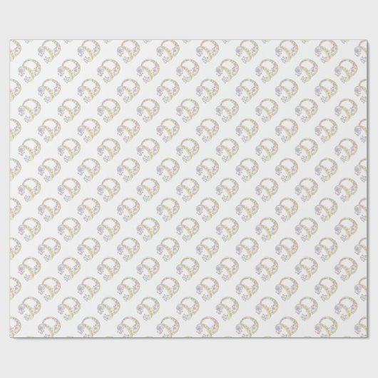 Anfangsbuchstabe D Monogramm personalisierte Verpa Geschenkpapier (Flach)