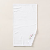 Anfangsbuchstabe D Plus Set für das Blumendesign B (Handtuch)