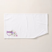 Anfangsbuchstabe D Plus Set für das Blumendesign B (Handtuch)