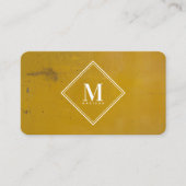 Anfangsbuchstabe der gelben Rostmetallic-Textur Visitenkarte (Vorderseite)