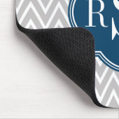 Anfangsbuchstabe der grauen Zickzack Navy Mousepad (Ecke)