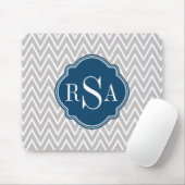 Anfangsbuchstabe der grauen Zickzack Navy Mousepad (Mit Mouse)
