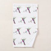 Anfangsbuchstabe der Hummingbird Aquarellfarbe Badhandtuch Set (Handtuch)