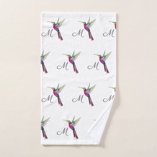 Anfangsbuchstabe der Hummingbird Aquarellfarbe Badhandtuch Set (Handtuch)
