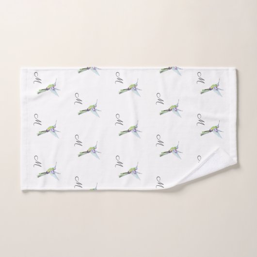 Anfangsbuchstabe der Hummingbird Aquarellfarbe Badhandtuch Set (Handtuch)