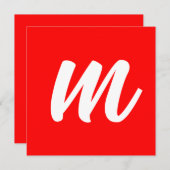 Anfangsbuchstabe der Roten Weißkalligraphie (Vorne/Hinten)