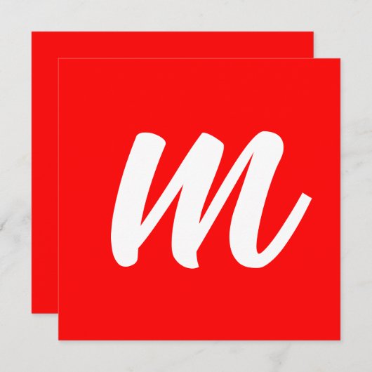 Anfangsbuchstabe der Roten Weißkalligraphie (Vorne/Hinten)