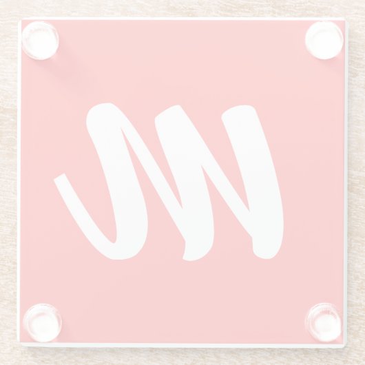 Anfangsbuchstabe der Roten Weißkalligraphie Glasuntersetzer (Rückseite)