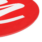 Anfangsbuchstabe der Roten Weißkalligraphie Schneidebrett (Ecke)