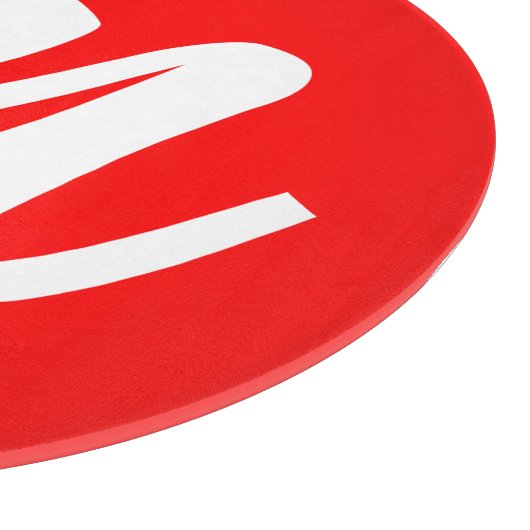 Anfangsbuchstabe der Roten Weißkalligraphie Schneidebrett (Ecke)