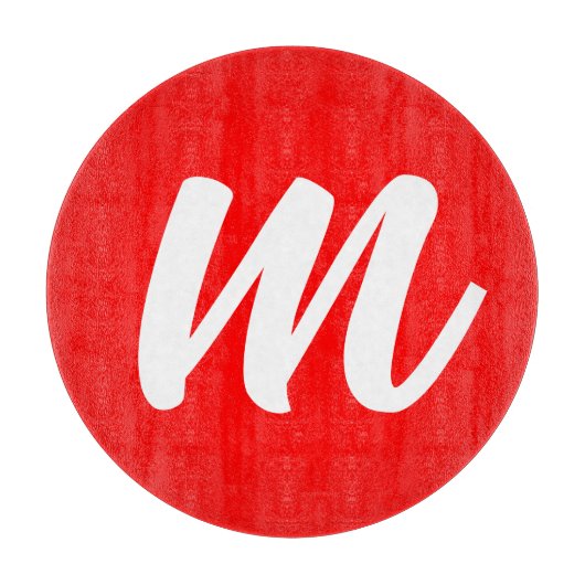 Anfangsbuchstabe der Roten Weißkalligraphie Schneidebrett (Vorderseite)