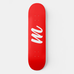 Anfangsbuchstabe der Roten Weißkalligraphie Skateboard