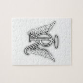 Anfangsbuchstabe des Engels-Alphabet-R Wings Halo Puzzle (Horizontal)