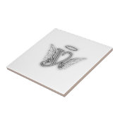 Anfangsbuchstabe des Engels-Alphabet-Y Wings Halo Fliese (Seite)