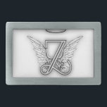 Anfangsbuchstabe des Engels-Alphabet-Z Wings Halo Rechteckige Gürtelschnalle<br><div class="desc">Beschriften Sie z-Engelsalphabetflügel mit Halo in Schwarzweiss jedoch Sie kann die Hintergrundfarbe ändern oder Ihre eigenen Bilder addieren,  sich bewegt um den Buchstaben,  etc.,  die durch AmelianAngels.com entworfen sind</div>