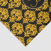 Anfangsbuchstabe des Monogrammes Gelb/Schwarz-Glam Seidenpapier (Ausschnitt)