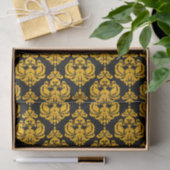 Anfangsbuchstabe des Monogrammes Gelb/Schwarz-Glam Seidenpapier (Geschenk)