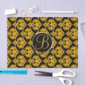 Anfangsbuchstabe des Monogrammes Gelb/Schwarz-Glam Seidenpapier (Handwerk)