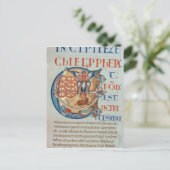 Anfangsbuchstabe "E" Et factum est Postkarte (Stehend Vorderseite)