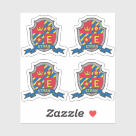 Anfangsbuchstabe E individuelle Name Löwe Wappen S Aufkleber