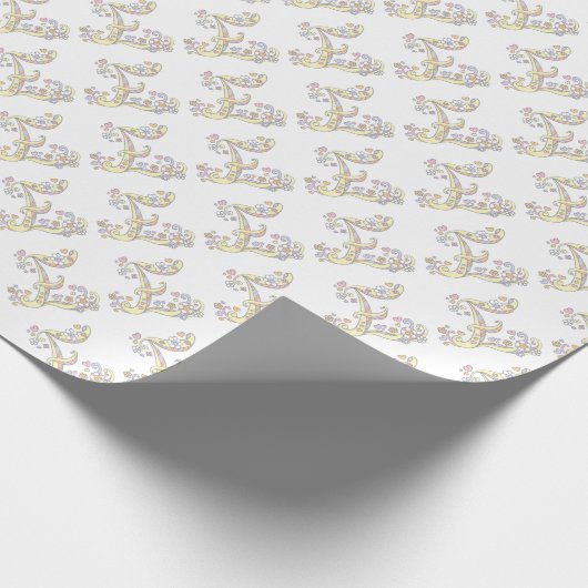 Anfangsbuchstabe E Monogramm personalisierte Verpa Geschenkpapier (Ecke)