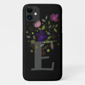 Anfangsbuchstabe E Plus Blumendesign Case-Mate iPhone Hülle (Rückseite)