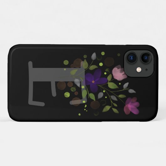 Anfangsbuchstabe E Plus Blumendesign Case-Mate iPhone Hülle (Rückseite (Horizontal))