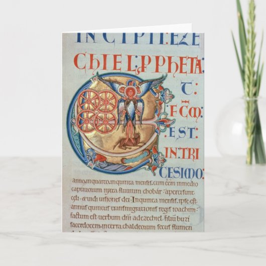 Anfangsbuchstabe "E" und factum est (Vorderseite)