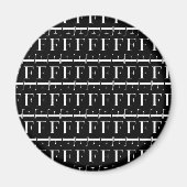 Anfangsbuchstabe F, Hintergrundfarbe auswählen Magnet (Vorne)