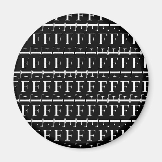 Anfangsbuchstabe F, Hintergrundfarbe auswählen Magnet (Vorne)