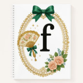 Anfangsbuchstabe F Personalisiertes Geschenk Elega Notizblock (Vorderseite)