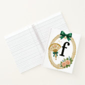 Anfangsbuchstabe F Personalisiertes Geschenk Elega Notizblock (Innenseite)