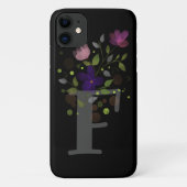Anfangsbuchstabe F Plus Blumendesign Case-Mate iPhone Hülle (Rückseite)