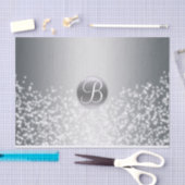 Anfangsbuchstabe für die Silver Sparkle Lights Mon Seidenpapier (Handwerk)